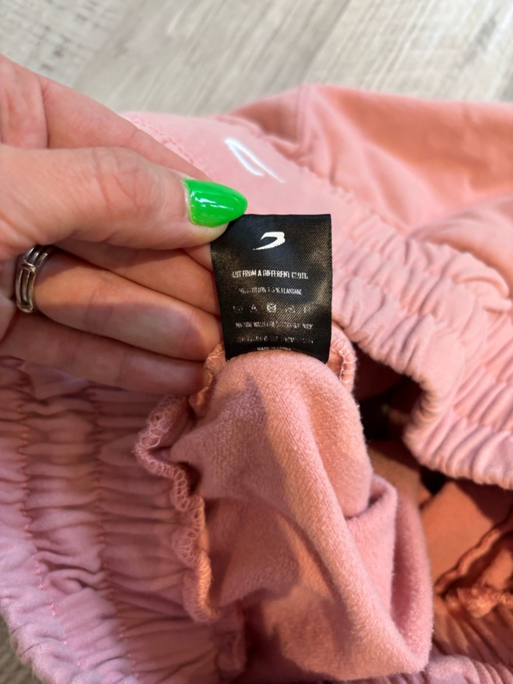 BOXRAW KALIESHA High Waisted Dusty Pink Athletic Shorts - Picture 5 of 7